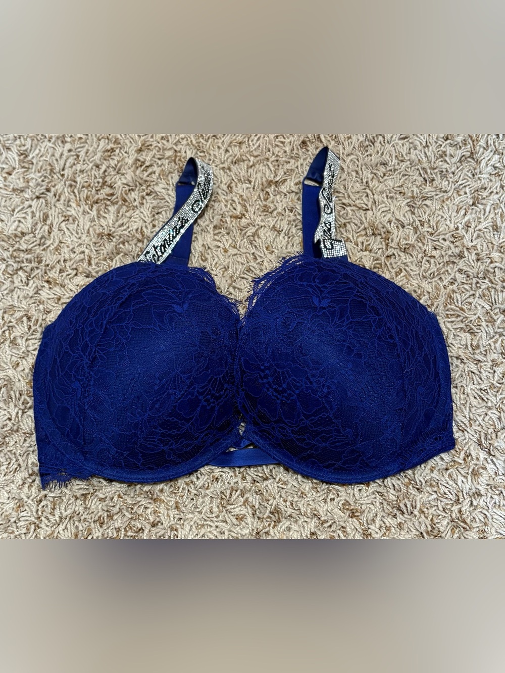Victoria's Secret Very Sexy Push-Up Bra Embellished Straps Womens size 34DDD